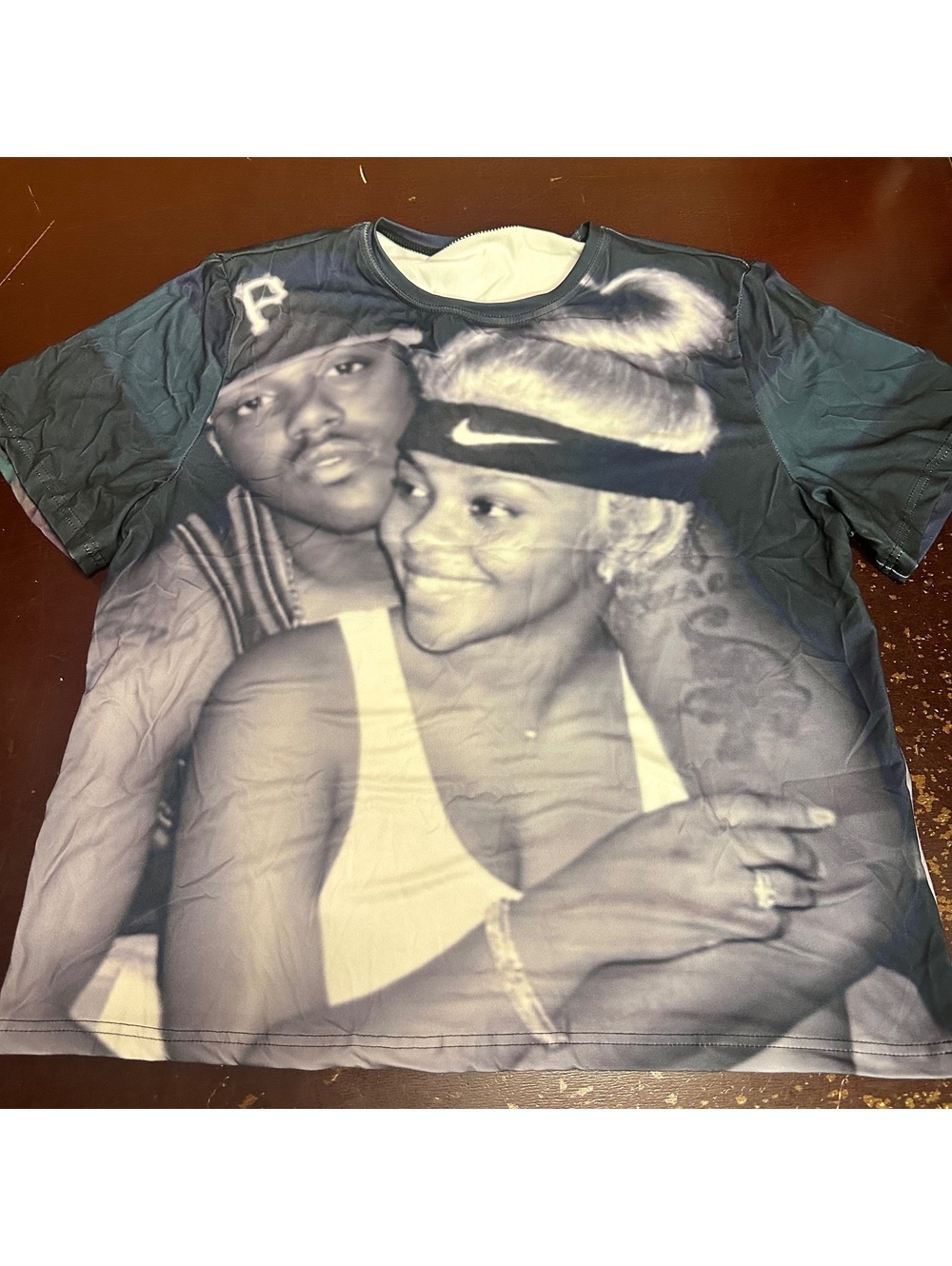 Custom made Lil’Kim MA$E 97 bad boy tour 3-D T-shirt XL
